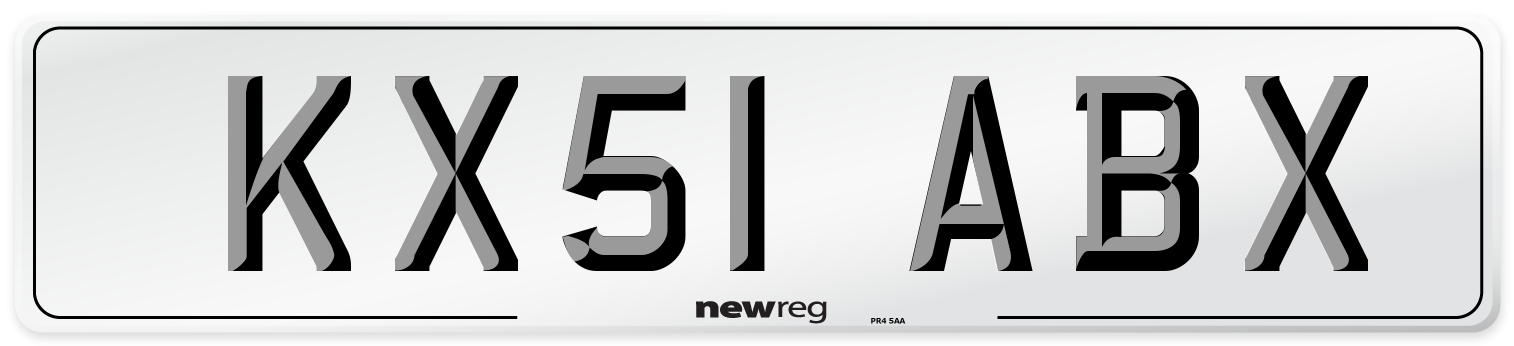 KX51 ABX Number Plate from New Reg